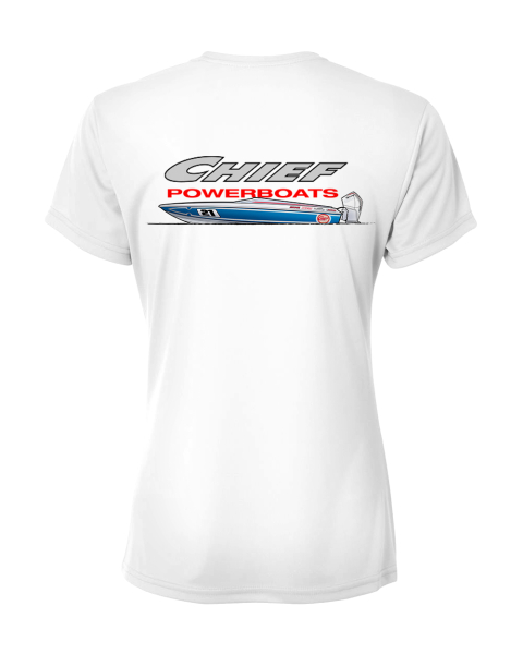 Chief Powerboats - Chief Powerboats Ladies 21 Scout Short Sleeve Performance Graphic T-Shirt