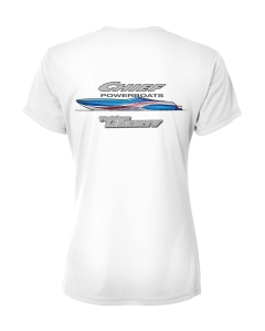 Chief Powerboats Ladies 43 Punisher Short Sleeve Performance Graphic T-Shirt