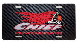 Chief Powerboats Carbon Fiber License Plate
